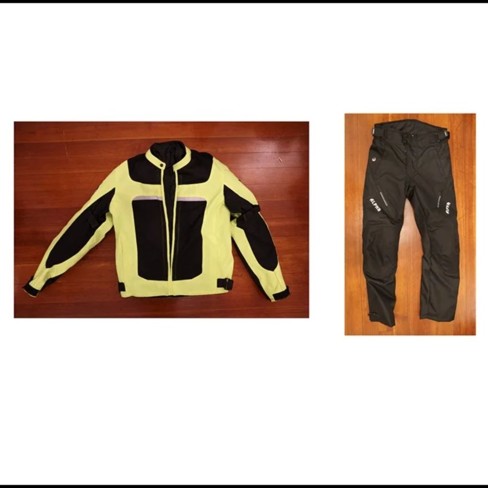 Motorcycle Jacket and Pants Set - padded jacket and pants